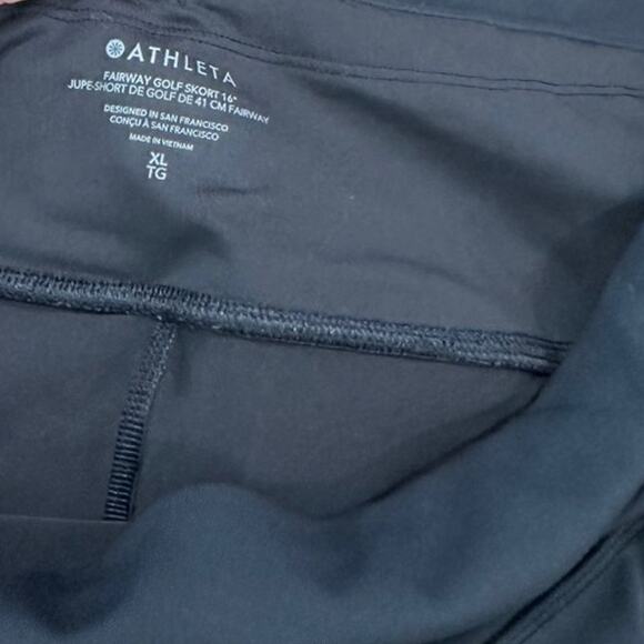 Athleta Fairway High Rise Golf 16 Skort Black Tennis Athletic Athleisure size XL - Picture 4 of 6